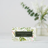 植物の花の水彩画 名刺 (スタンド正面)