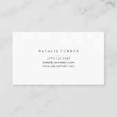 植物の花の水彩画 名刺 (裏面)