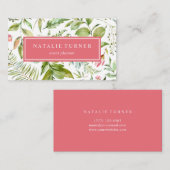 植物の花の水彩画 名刺 (正面/裏面)