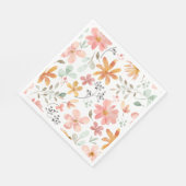 植物の花の花弁の花柄のプリントの紙のナプキン スタンダードランチョンナプキン (角)