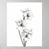 植物の花の芸術的なプリント ポスター (正面)