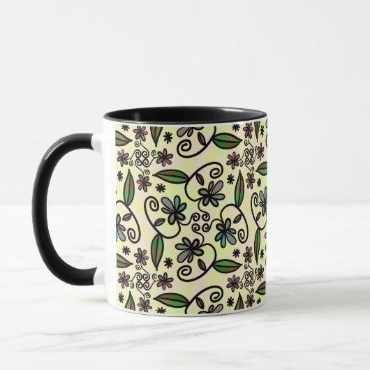 植物の花びら コーヒーマグ マグカップ (左)