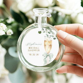 植物の花をモチーフにしたウェディングシャワーのギフトタグ フェイバータグ