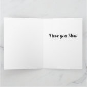 植物の花を使ったママの挨 カード (内部)