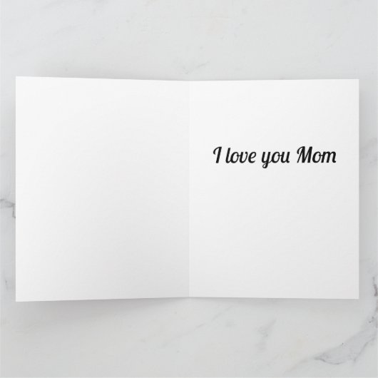 植物の花を使ったママの挨 カード (内部)