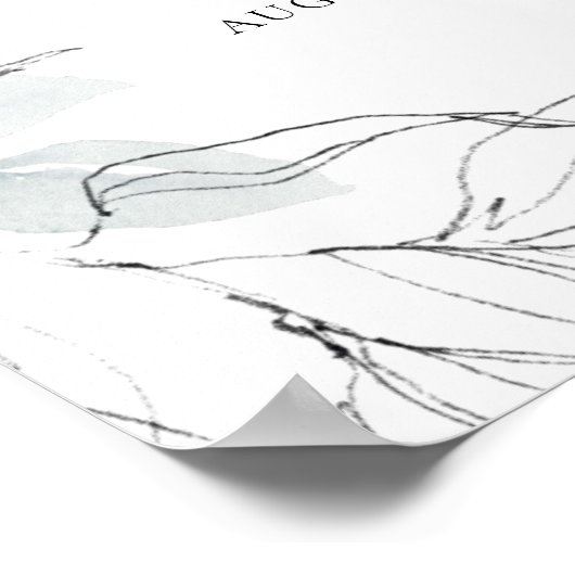 植物の花イラスト ウェルカムサイン ポスター (角)