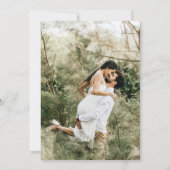 植物の花テラコッタの秋の結婚式の写真 セーブザデート (裏面)