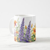 植物の花園 美しい 色とりどりの エレガントな コーヒーマグカップ (正面左)