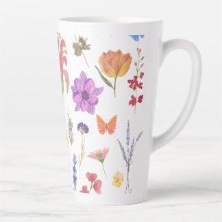 植物の花柄ラテマグ | 女性へのギフト カフェラテマグ