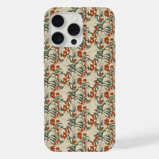 植物の花柄  iPhoneケース (裏面)