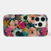 植物の花柄  iPhoneケース (裏面横)