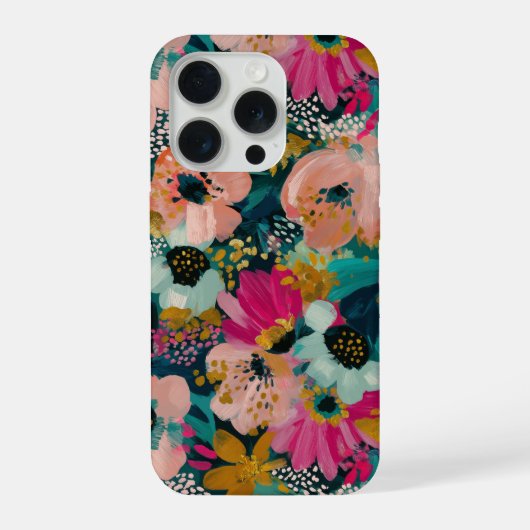 植物の花柄  iPhoneケース (裏面)