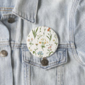 植物の花盛り - 菉雅な花模様 缶バッジ (インサイチュ)