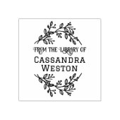 植物の花輪 実のライブラリー 本の名前 ラバースタンプ (インプリント)