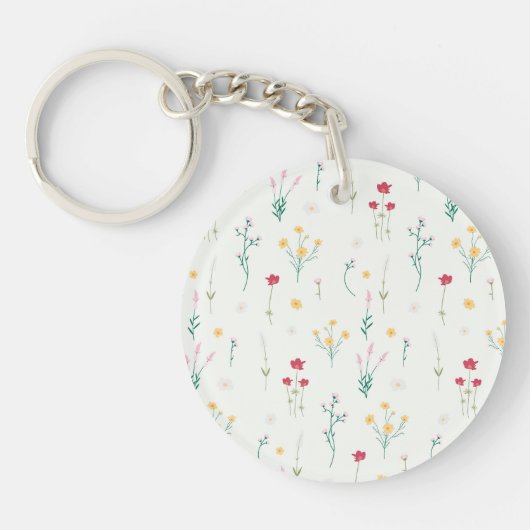 植物の花 春の花 モダン アクリル キーホルダー (正面)