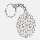 植物の花 春の花 モダン アクリル キーホルダー (正面左)