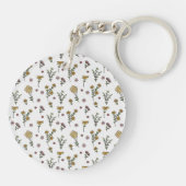 植物の花 春の花 モダン アクリル キーホルダー (裏面)