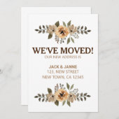 植物の花 移転のお知らせカード 案内状 (正面/裏面)