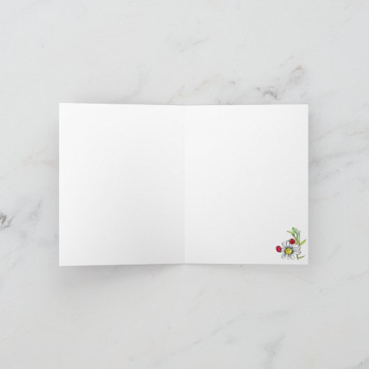 植物の芸術の野菜花は感謝していしています サンキューカード (内部)