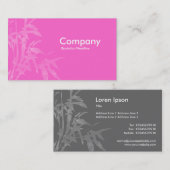 植物の芽 – ピンク（2トーン） 名刺 (正面/裏面)