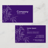 植物の芽 – 濃い紫 名刺 (正面/裏面)