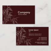 植物の芽 – 濃い茶色 名刺 (正面/裏面)