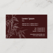 植物の芽 – 濃い茶色 名刺 (裏面)