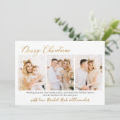 植物の葉のスクリプト3写真数々のクリスマス シーズンカード (スタンド正面)