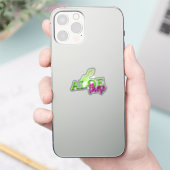 植物の葉のネオンスクリプト文字ステッカー シール (スマートフォン)