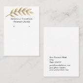 植物の葉のブティック ジュエリー イヤリング ディスプレイ 名刺 (正面/裏面)