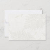 植物の葉のモノグラム ウェディング RSVP カード (裏面)