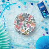 植物の葉の水彩 | 花のカラフルでかわいい ペーパーボウル (パーティー)