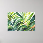 植物の葉の絵 キャンバスプリント (正面)