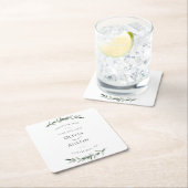 植物の葉の緑が日付を救う スクエアペーパーコースター (インサイチュ)