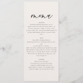 植物の葉の農家エレガントの田舎の献立 メニュー (裏面)