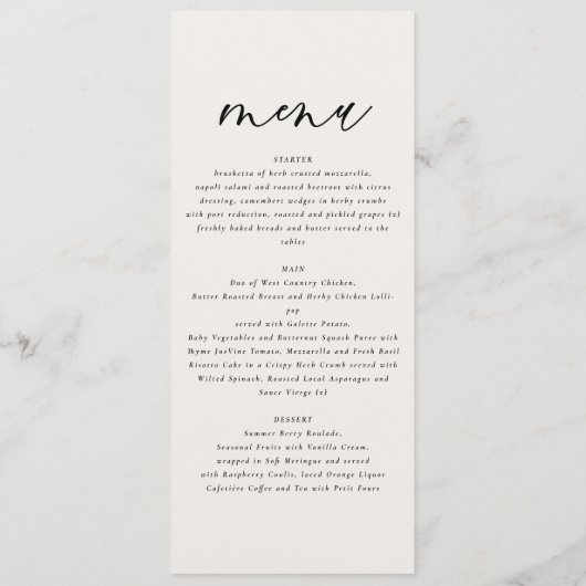 植物の葉の農家エレガントの田舎の献立 メニュー (裏面)