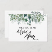 植物の葉よ 私の結婚式の花嫁代理人になってくれるかい 招待状 (正面/裏面)