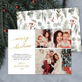 植物の葉エレガント3数々の写真クリスマス シーズンカード