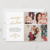 植物の葉エレガント3数々の写真クリスマス シーズンカード (正面)