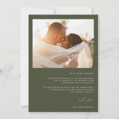 植物の葉オリーブ結婚グリーンの写真 サンキューカード (裏面)