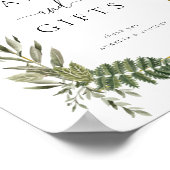 植物の葉ゴールデンフレームカードとギフト ポスター (角)