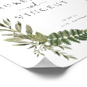 植物の葉結婚の歓迎 ポスター (角)