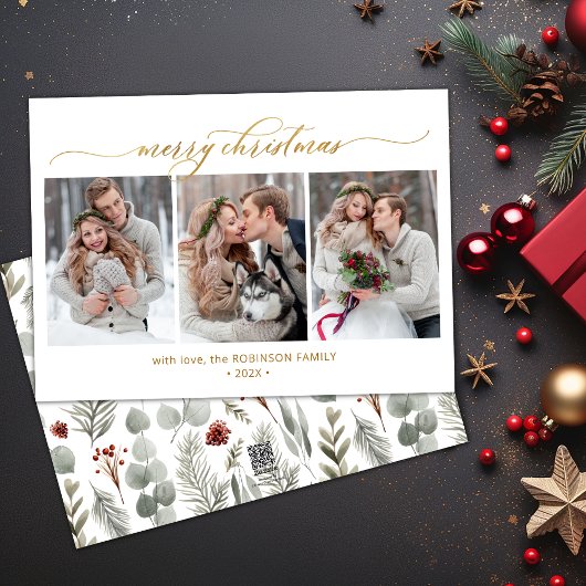 植物の葉3写真数々のクリスマス シーズンカード