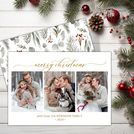 植物の葉3写真数々のクリスマス シーズンカード