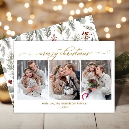 植物の葉3写真数々のクリスマス シーズンカード