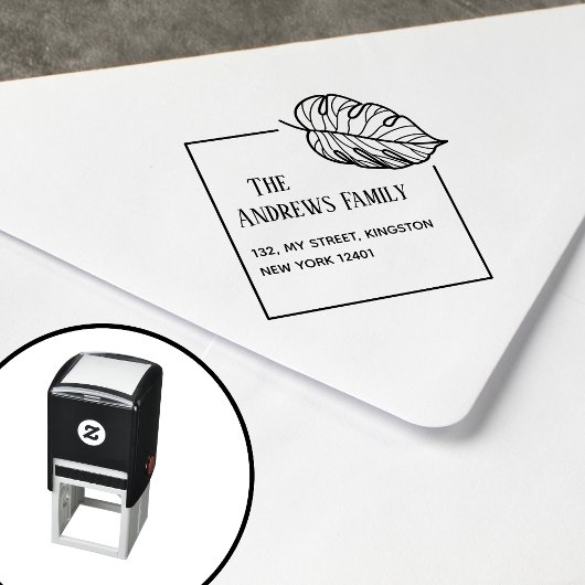 植物の葉 セルフインキングスタンプ