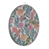 植物の葉 水彩画 | 花のカラフルな葉 ダーツボード (正面左)