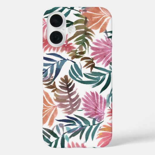 植物の葉 水彩画 | 花 フラワーカラフル リーフ Case-Mate iPhoneケース (裏面)