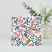 植物の葉 水彩画 | 花 フラワー カラフル かわいい サンキューカード (スタンド正面)