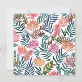 植物の葉 水彩画 | 花 フラワー カラフル かわいい サンキューカード